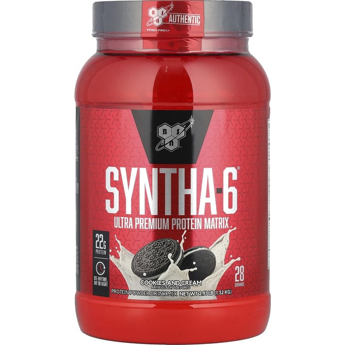 BSN, Syntha-6, Ultra Premium Eiwitformule, Cookies & Cream, 2,91 lbs (1.32 kg)