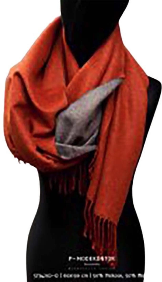 Winter Sjaal Dames Sjaal Effen Terra-Cotta