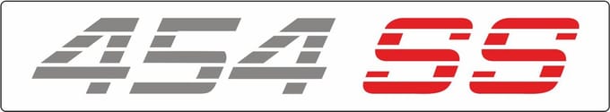 Chevrolet sticker 454SS - 17x3cm - rechte letters SS