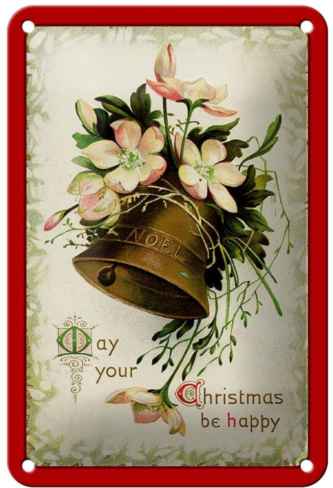 Blechschild Weihnachten Santa Claus Winterzeit 12x18cm Dekoration