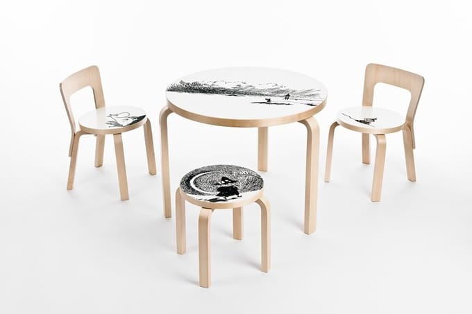 Artek - NE60 kinderkruk - poten berken / zitting berken - beige
