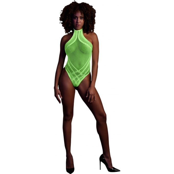 Body met Halter Neck - One Size - Neon Groen