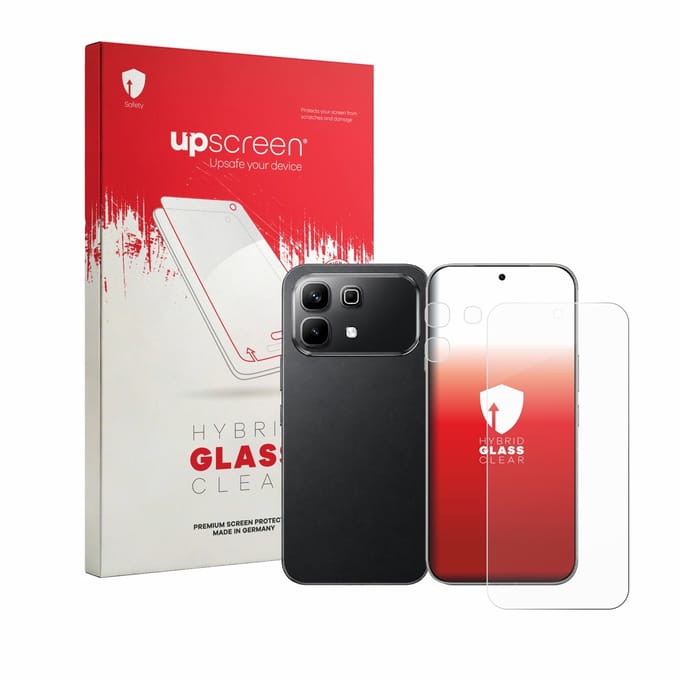 upscreen - Screenprotector voor Infinix Note 60 (Voor+Camera) - Folie Beschermfolie Beschermglas transparant
