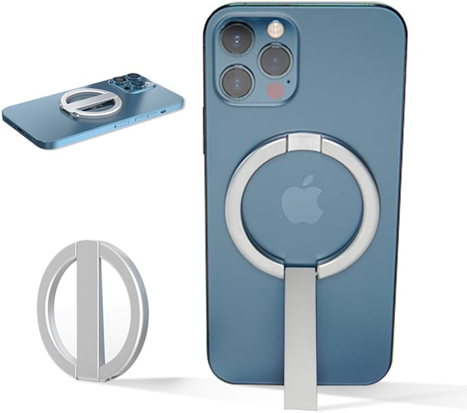 iDenn MagSafe Portable Standaard voor iPhone - Stand - Zilver