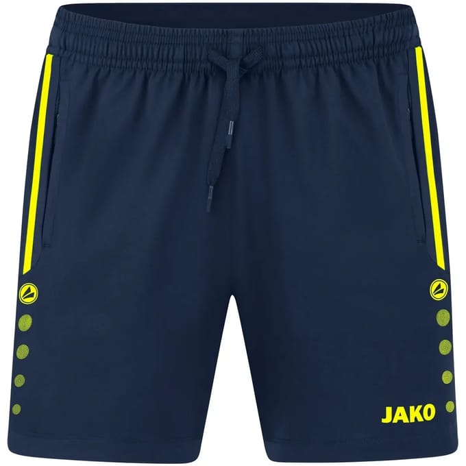 Jako Allround Short Dames - Fluogeel / Marine | Maat: 42