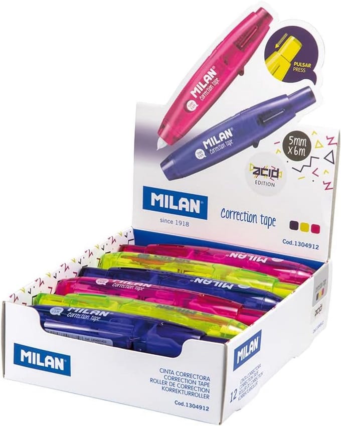 Correctietape Set - 12 Stuks Witte Tape - 5mm Breed & 6m Lang - Zuurvrij & Snel Drogen