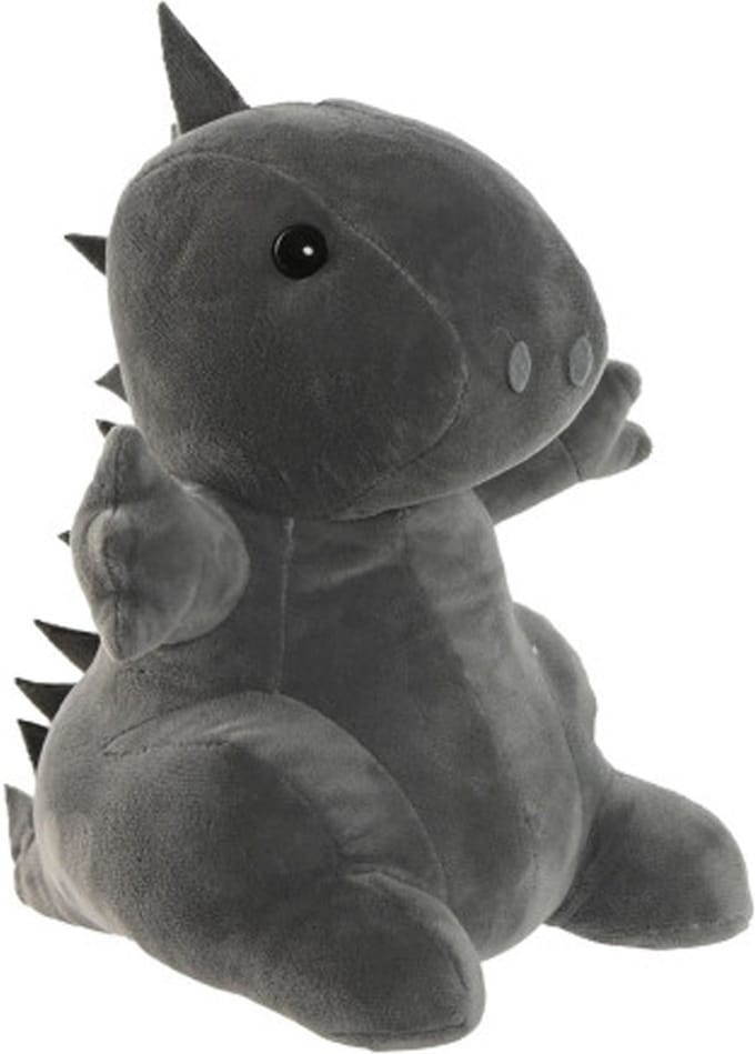 Items Deurstopper gewicht - dieren thema Dino - 1 kilo - grijs - polyester - 24 x 16 cm - buiten/binnen deuren