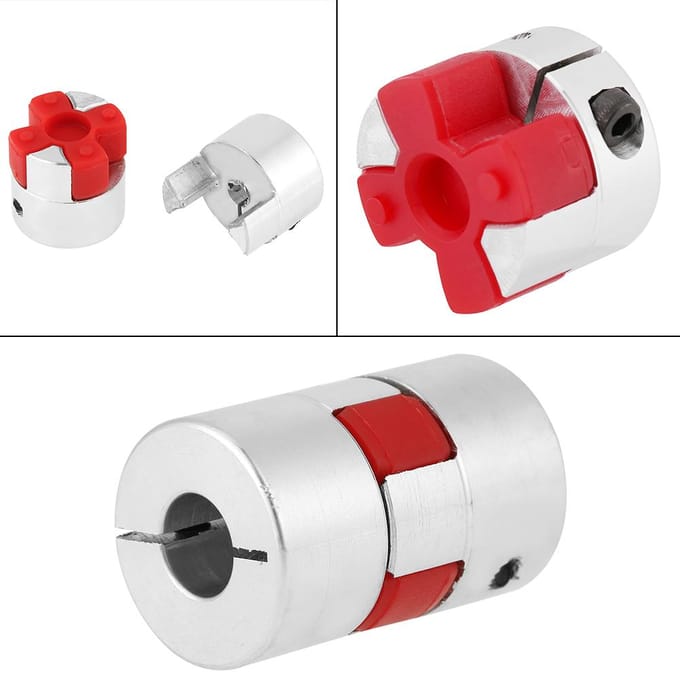 Accouplement d'arbre flexible araignée OD 20 mm x L 25 mm pour moteur pas à pas CNC black