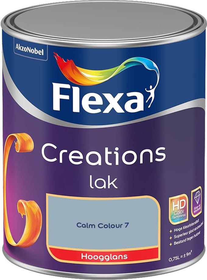 Flexa - Creations Lak Hoogglans - Calm Colour 7 - Mengverf - 750 Ml