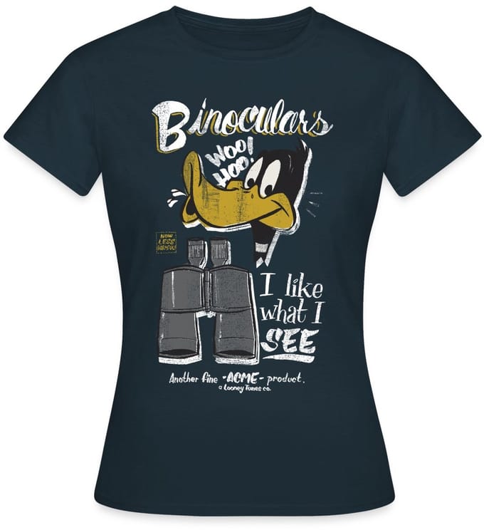 Looney Tunes Daffy Duck Binoculars T-Shirt Dames