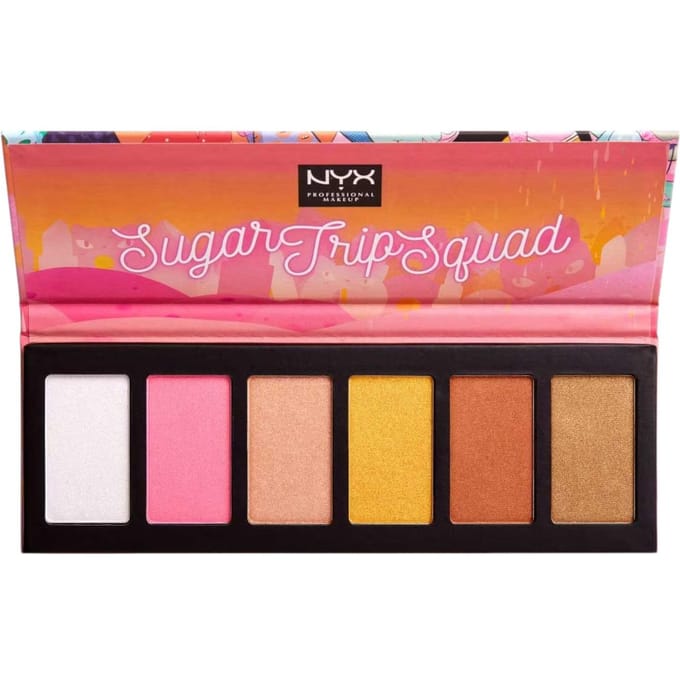 Nyx, Sugar Trip Squad, Sans Cruauté, Scintillant, Palette Highlighter, 01, SQUADHP, 30 g