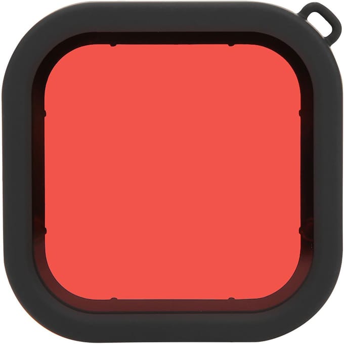 ABS Duiklensfilter met Touw voor GoPro 8 Actiecamera Waterdichte Schaalrood rood