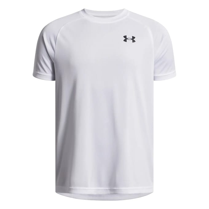 Under Armour Tech T-shirts Kinder - Wit - Maat 149 - 160 CM - Poly Jersey