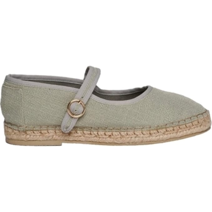 Espadrilles Paez Mary Jane Raw W - Linen Laurel Green