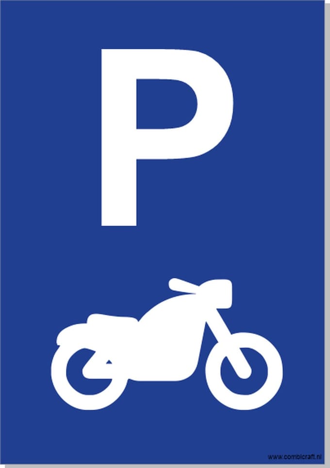 CombiCraft bord Parkeerplaats Motor - 21x30cm