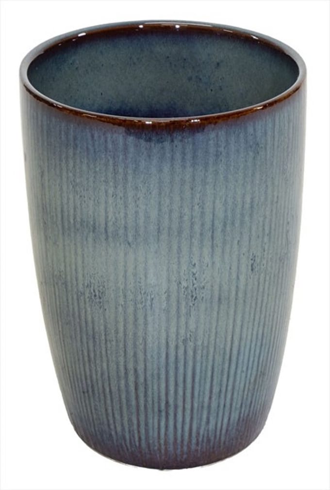 Vaas bohemian d51h54cm antiek blauw