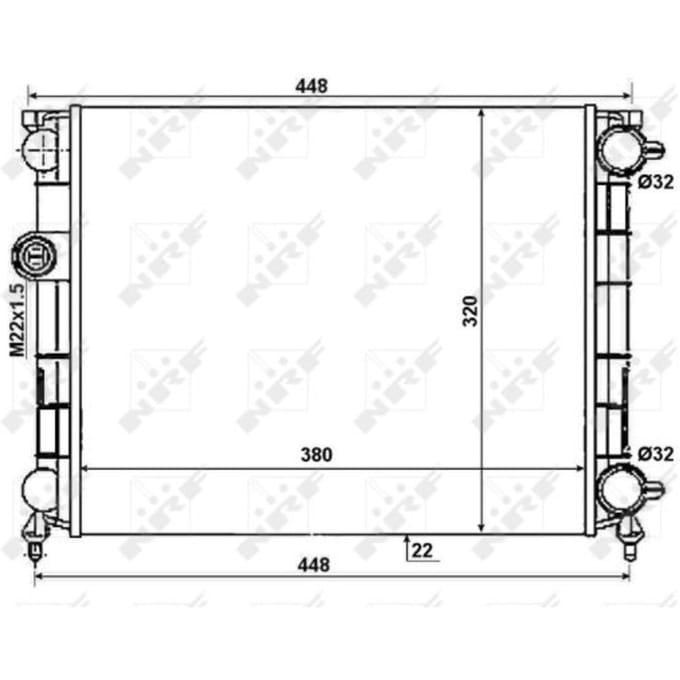 Radiator, motorkoeling NRF 50004