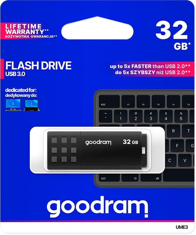 GOODRAM Pendrive GoodRam UME3 UME3-0160K0R11 (16GB USB 3.0) - 32GB - USB-stick