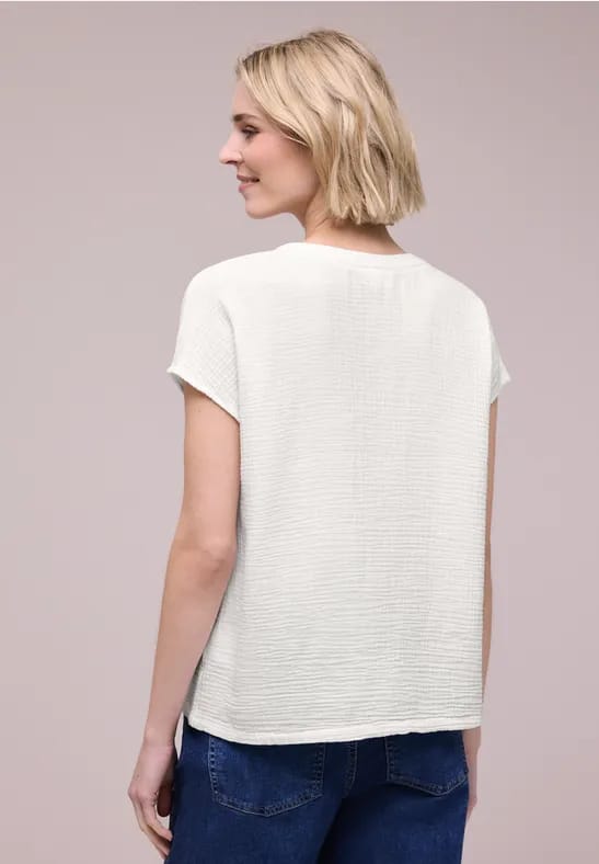 Blouse shirt van mousseline