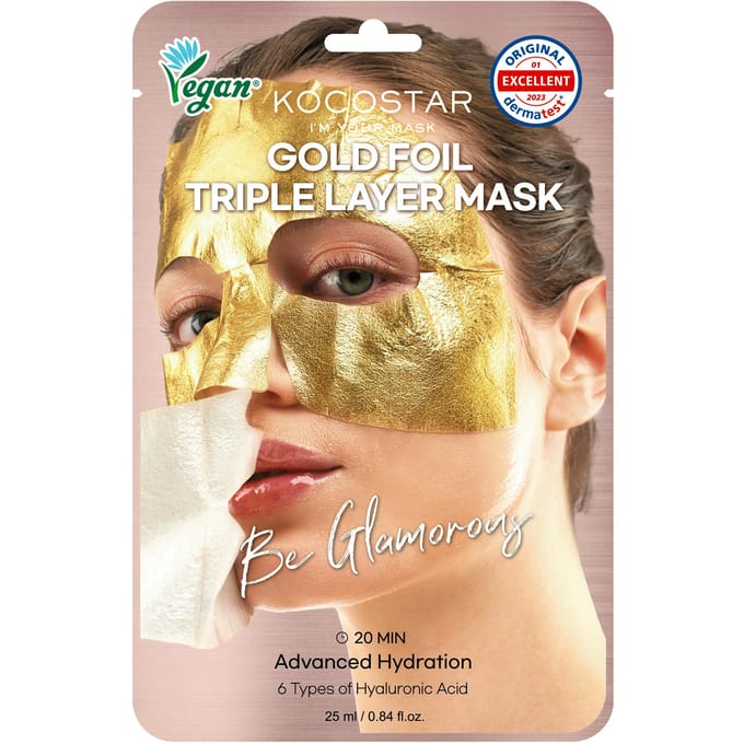 KOCOSTAR Premium Gold Foil Triple Layer Mask 1 st