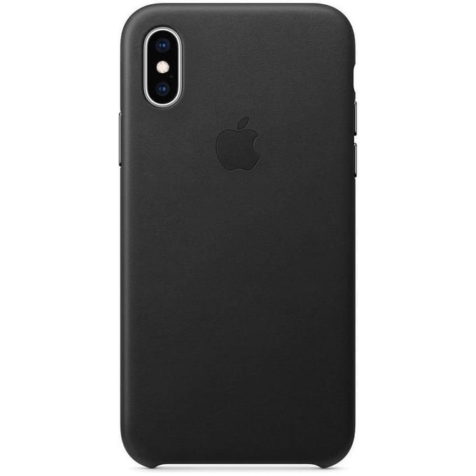 Apple Leren Hoesje voor iPhone Xs - Zwart