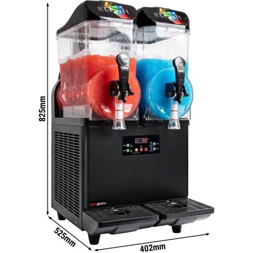 GGM Gastro Slush-Maschine - 2x 12 Liter - 850 Watt - Digital - Schwarz
