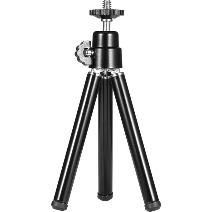 Draagbaar Mini Webcam Statief voor Smartphone Lichtgewicht Flexibel Webcamera Desktop Ondersteuningsstandaard zwart