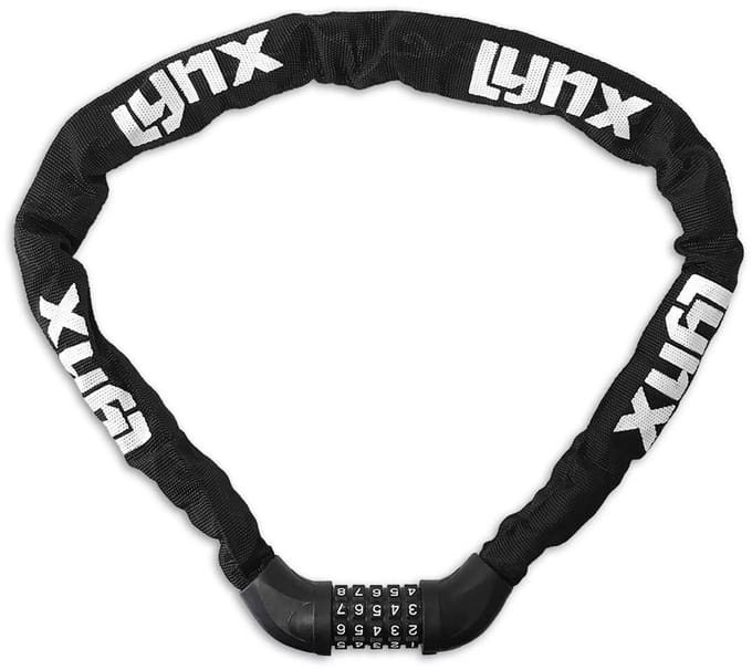 LYNX Cijferslot R6mm 100cm - kettingslot met cijfercode - zwart/wit