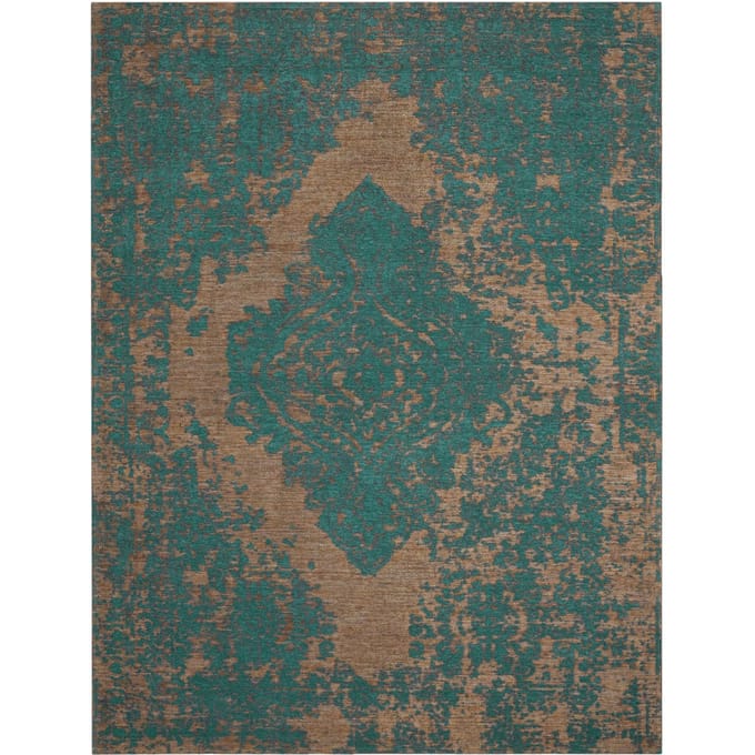 Vlakgeweven tapijt Marbella turquoise 120x170 cm