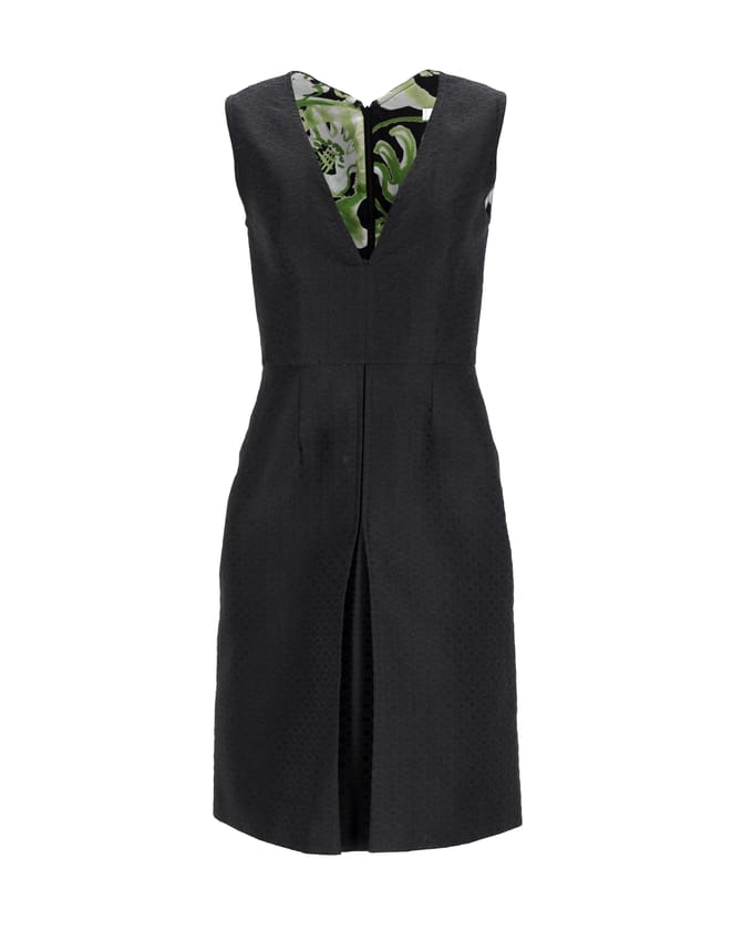 Emilio Pucci mouwloze jurk met V-hals in zwart polyester