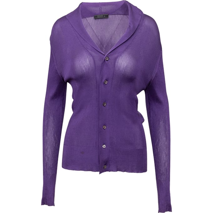 Prada zijden top met ribbels - jaren '10