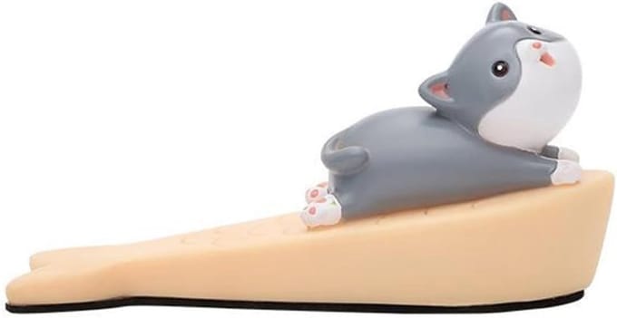 Leuke deurstopper - Hars dier - Decoratief gebruik - Veilige antislip bodem - 15 x 8 x 6 cm - Meerkleurig