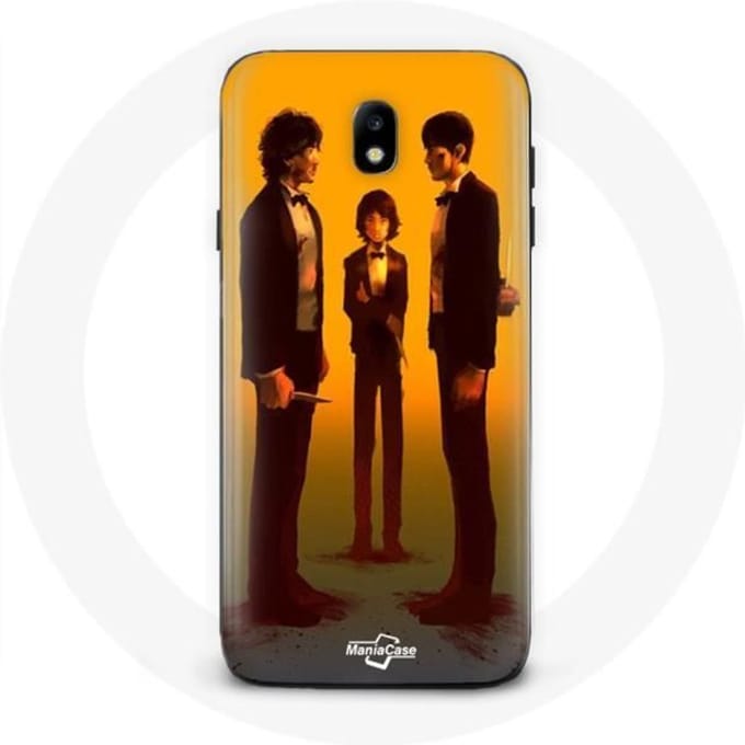 Case voor Samsung Galaxy j7 2017 Inktvis Game Seong Gi hun Cho Sang woo en Kang Sae Byeok Aflevering 9