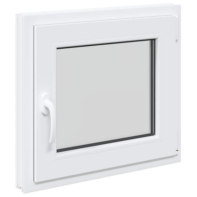 vidaXL - Kleur - binnenkant - kelderraam - Wit - RISOR - 60 - x - 55 - cm