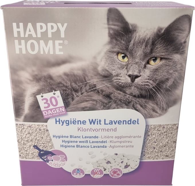Happy Home Hygiëne Wit Lavendel - Kattenbakvulling - 10 l Wit