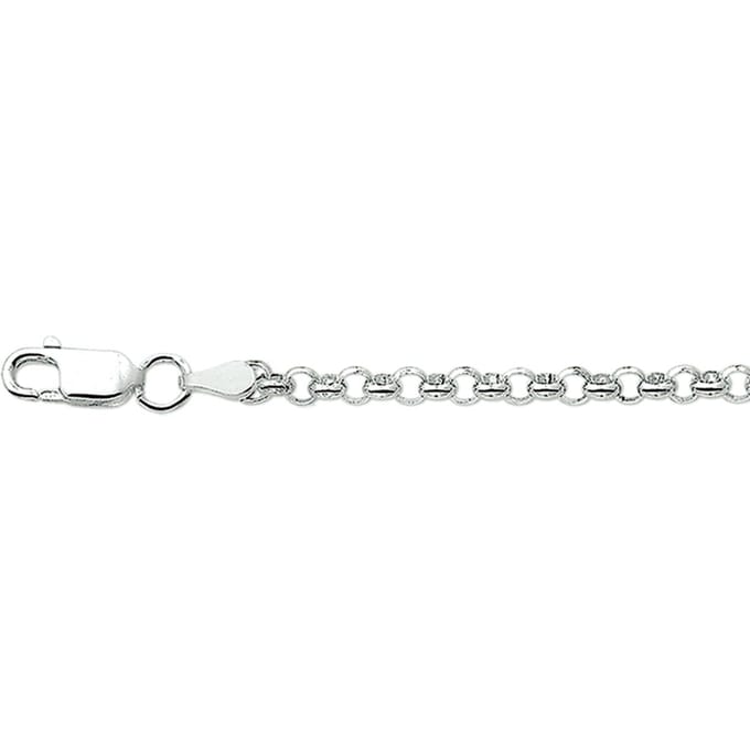 Juwelier Emo - Jasseron Ketting - Zilver 925 Gerhodineerd - 3MM breed - Lengte 60CM