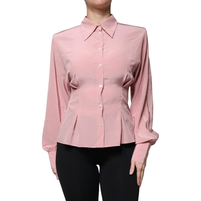 Zijden Blouse Met Lange Mouwen