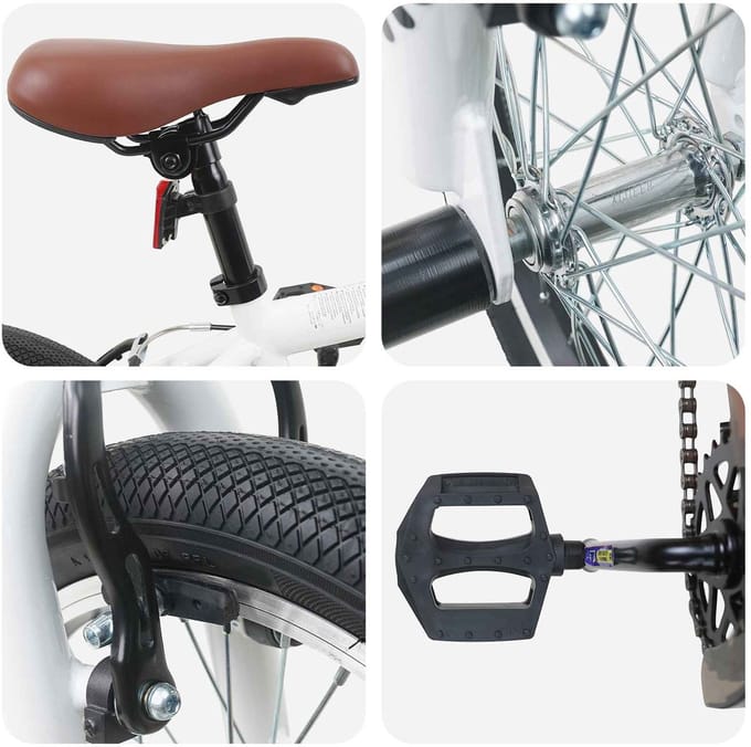 vidaXL - BMX - Fiets - 16 - Inch - voor - 5-8 - jaar - oud - Wit