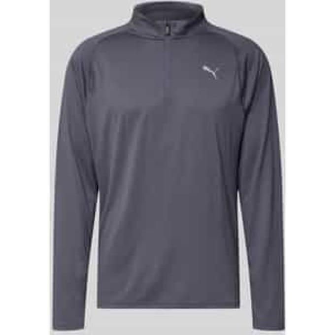 Shirt met lange mouwen met opstaande kraag en ritssluiting