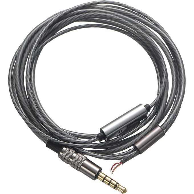 DIY-oortelefoonkabel met microfoon Zuiver koperdraad Vervanging Type-C mannelijke aansluiting naar kale hoofdtelefoon 3.5mm jack