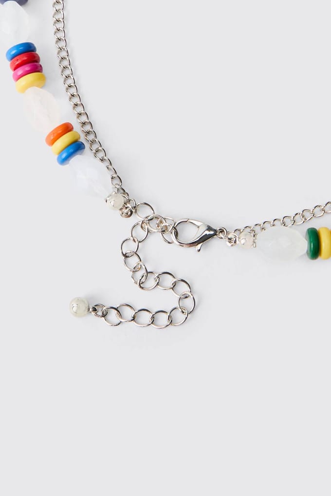 Layered Star Charm & Multi-Colour Beaded Necklace