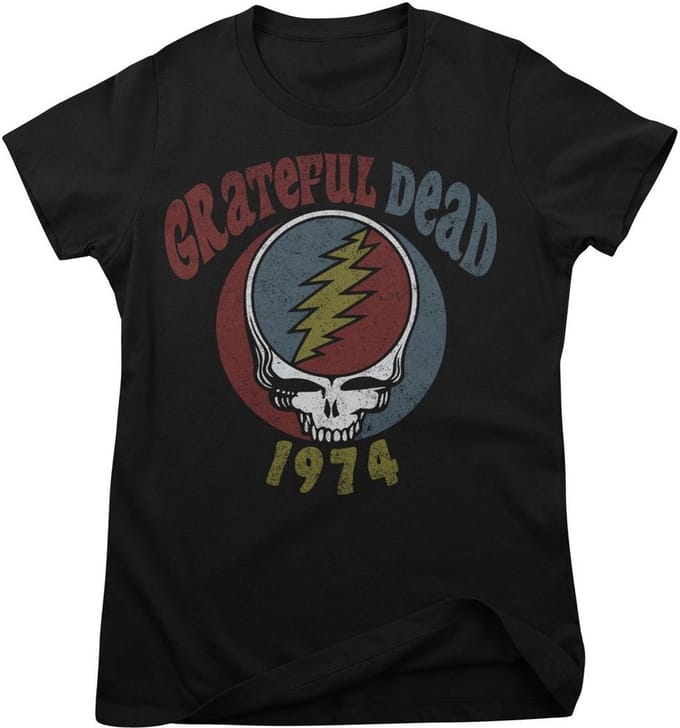 Grateful Dead T-shirt 1974 Tour Girly Tee WMX-5-GD002-H93-9