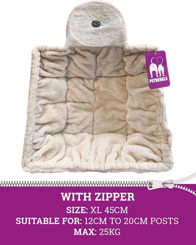 Petrebels Hangmat Sleeper ZIP square XL 45cm - Cream