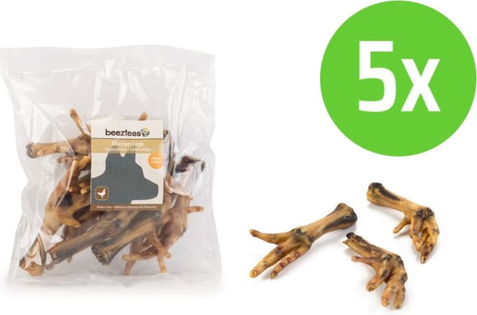 Beeztees Kippenpoten - hondensnack - 200 gram - 5 Verpakkingen