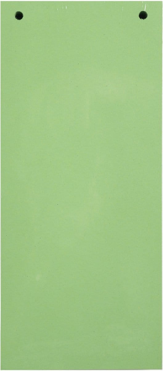 Exacompta 12x FOREVER® Pak van 100 horizontale tabstroken met perforatie 180g - 105x240mm - Groen - 13445B