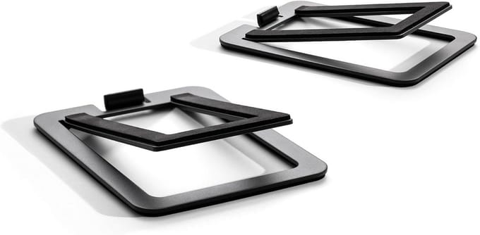 Set van 2 Metalen Speaker Stands - Schuin voor Boekenplankspeakers en PC Audio