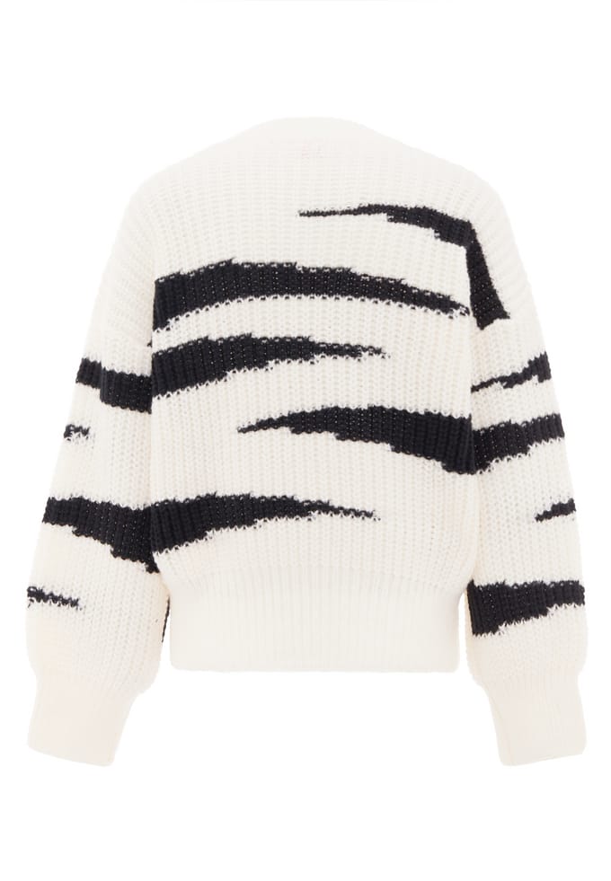 Mymo Jumper Dames wol wit zwart