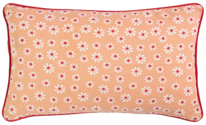 Daisy Flowers Kussen oranje 30x50cm