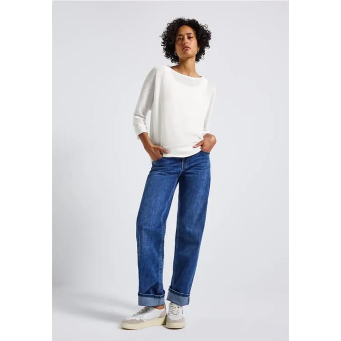 Shirt met gebreide look