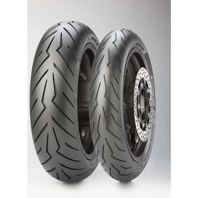 PIRELLI DIABLO ROSSO SCOOTER 100/90-10 TL, Motorbanden voor/achter